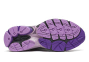 saucony progrid 9 violet et noir confortable vue de dessous semelle