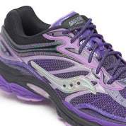 saucony progrid 9 violet et noir confortable vue de coté extérieur 