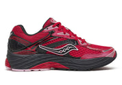 Sneakers Saucony ProGrid Omni 9 Saint-Valentin en mesh respirant avec superpositions rouges et roses et technologie ProGrid.