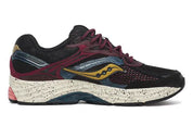 Saucony ProGrid Omni 9 Autumnal Equinox, sneaker running rétro multicolore avec mesh ouvert, accents métalliques irisés et semelle Grid vue de profil intérieur. 