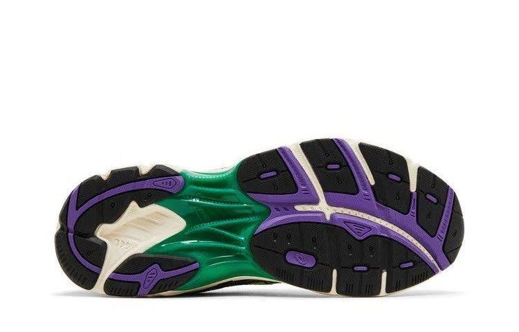 Sneaker ASICS GT-2160 Kith Marvel Green Goblin verte et violette avec amorti GEL et boîte collector scellée.