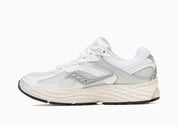 Sneakers Saucony ProGrid Omni 9 White en mesh respirant, avec empiècements synthétiques premium, amorti ProGrid et silhouette running rétro élégante.
