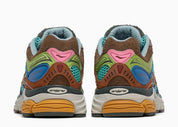 Saucony ProGrid Omni 9 x Sneaker Politics Sportsman’s Paradise, sneaker collaborative au design running rétro et aux tonalités naturelles inspirées de la Louisiane vue de derrière. 