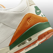 Sneaker Jordan 3 Retro SP SoleFly Miami en cuir premium avec détails elephant print et coloris inspirés de Miami.