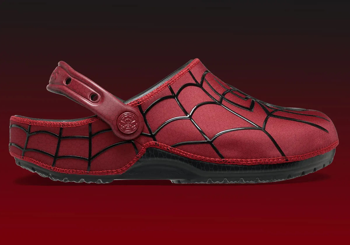 Crocs Classic Clog Marvel Spider-Man Neo inspirées de Spider-Man, avec design exclusif, bride pivotante et semelle légère en résine Croslite™.