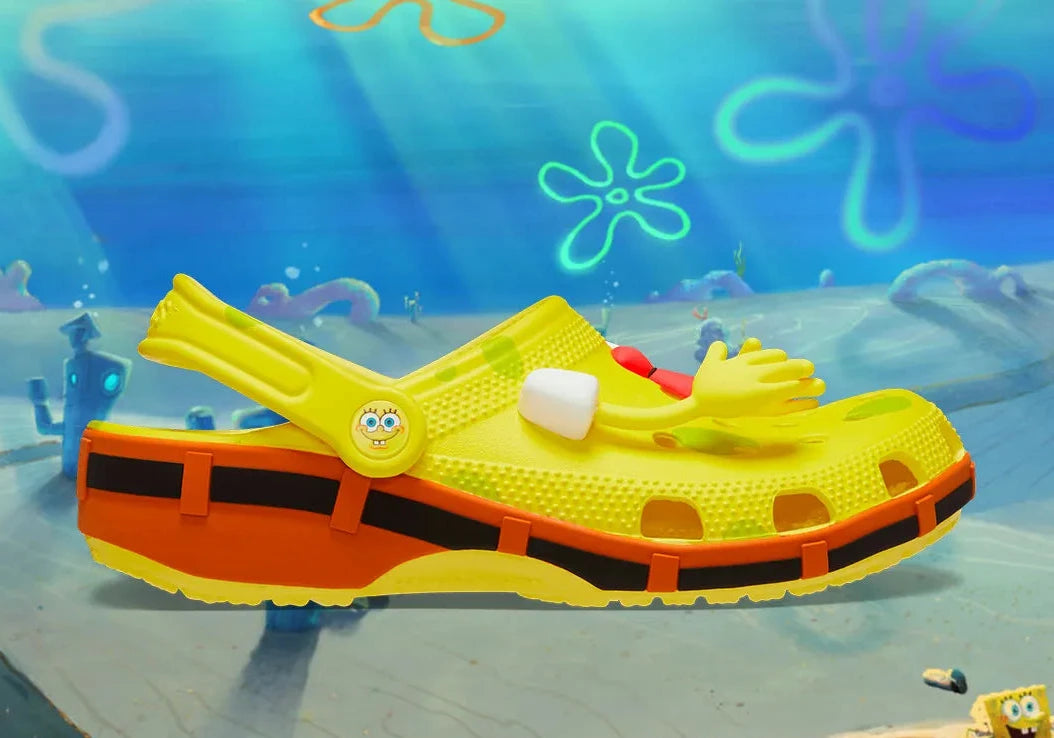 Découvrez les Crocs Classic Clog SpongeBob SquarePants, une édition spéciale inspirée de Bob l'Éponge, alliant design emblématique et confort signature Crocs.
