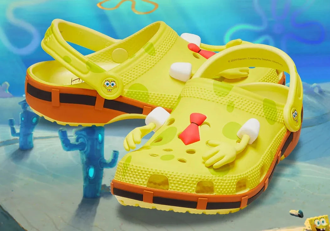 Découvrez les Crocs Classic Clog SpongeBob SquarePants, une édition spéciale inspirée de Bob l'Éponge, alliant design emblématique et confort signature Crocs.