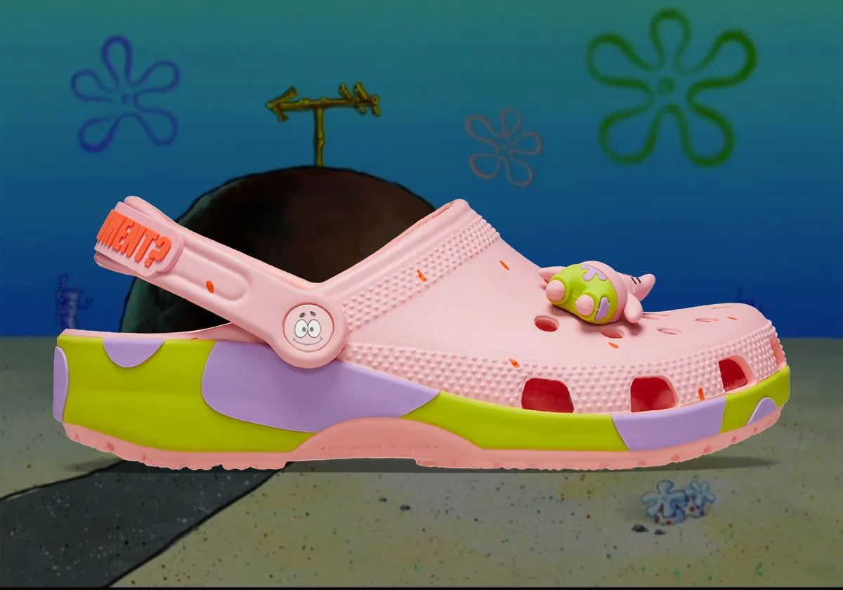 Crocs Classic Clog SpongeBob SquarePants Patrick Star inspirées de Patrick Étoile, avec design exclusif, bride pivotante et semelle légère en résine Croslite™.