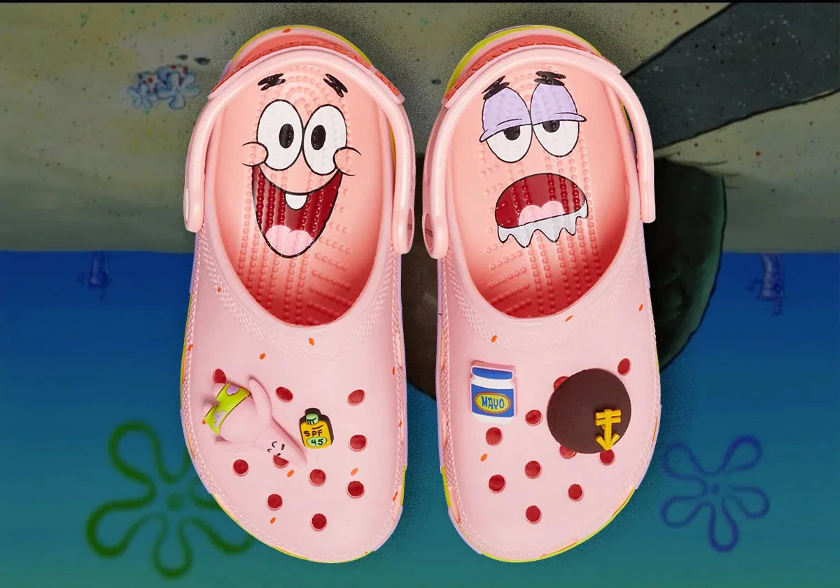 Crocs Classic Clog SpongeBob SquarePants Patrick Star inspirées de Patrick Étoile, avec design exclusif, bride pivotante et semelle légère en résine Croslite™.