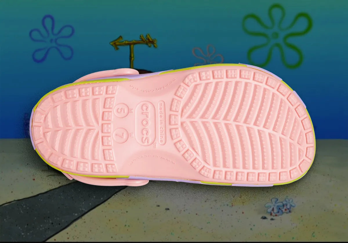 Crocs Classic Clog SpongeBob SquarePants Patrick Star inspirées de Patrick Étoile, avec design exclusif, bride pivotante et semelle légère en résine Croslite™.