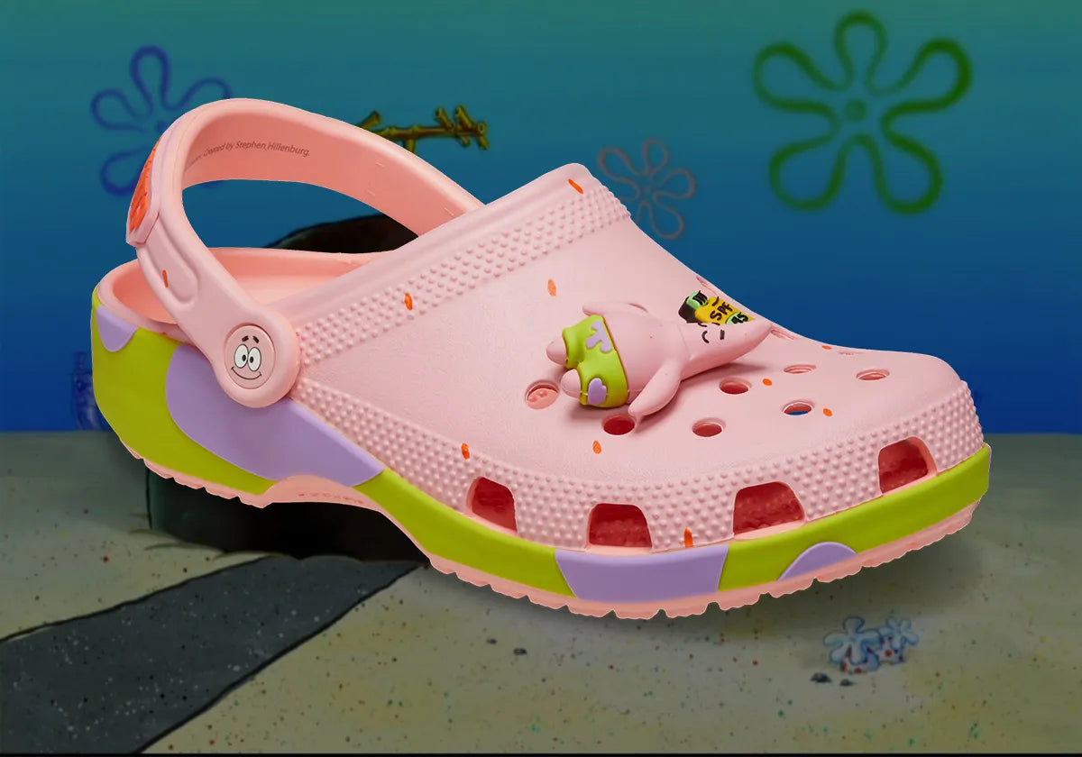 Crocs Classic Clog SpongeBob SquarePants Patrick Star inspirées de Patrick Étoile, avec design exclusif, bride pivotante et semelle légère en résine Croslite™.