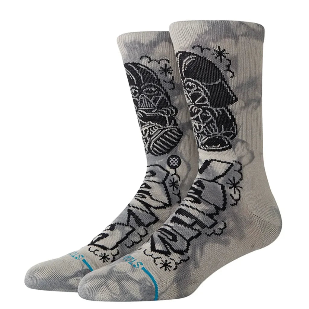 Chaussettes Stance Darth Crew noires avec motif Darth Vader Star Wars et renforts talon orteils confortables