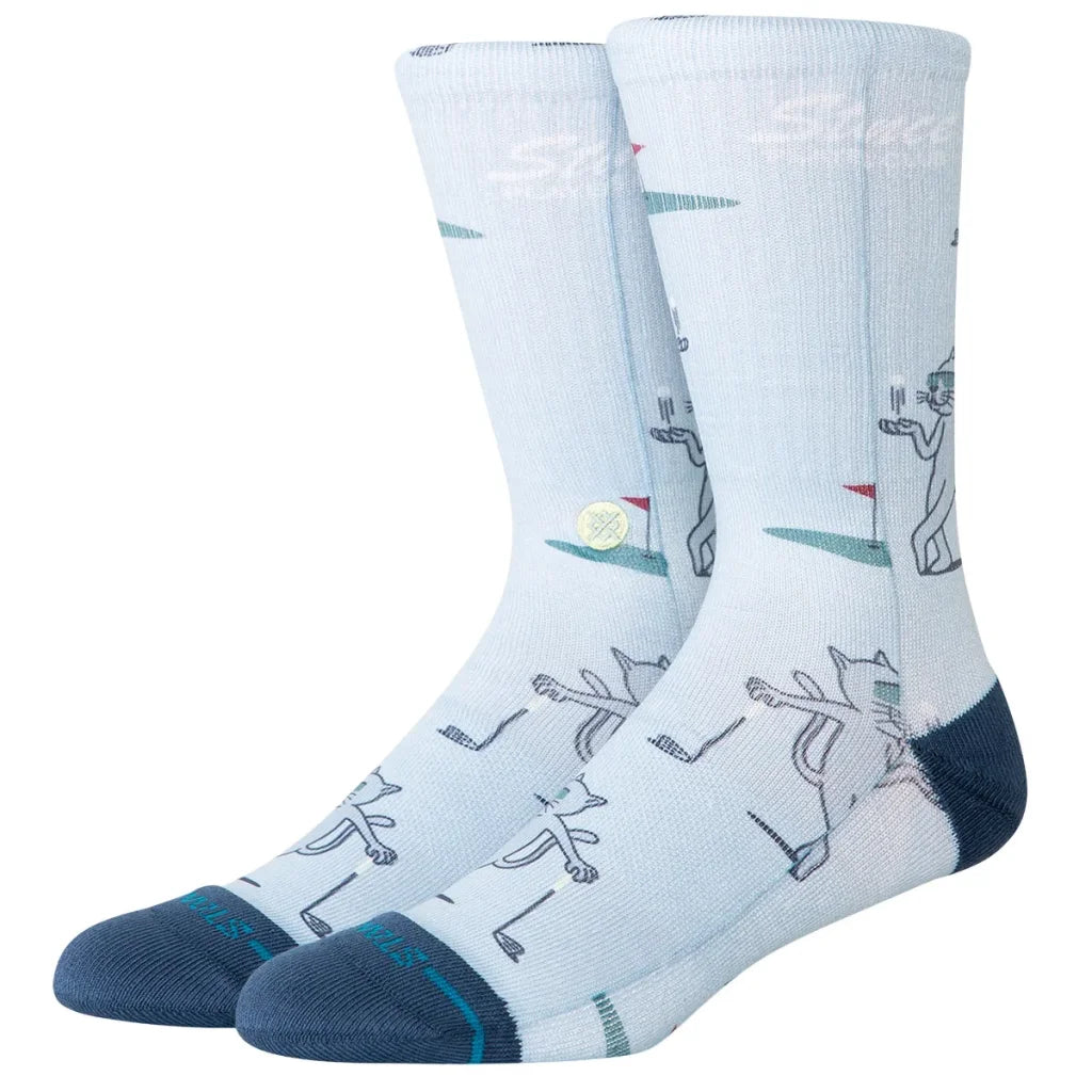 Chaussettes Stance Players Club Crew en coton avec design graphique et renforts talon orteils confortables