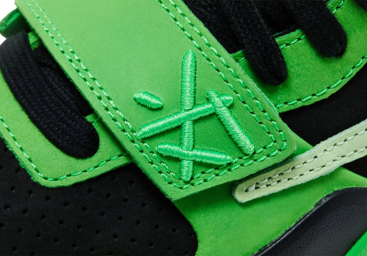 Sneaker Jordan Jumpman Jack TR Travis Scott verte Green Spark en mesh et matériaux premium avec semelle amortissante et design signature