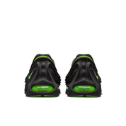 Sneakers Nike Air Max 95000 noires et vert Volt en mesh technique avec amorti Air visible et semelle sculptée futuriste.Vue arrière