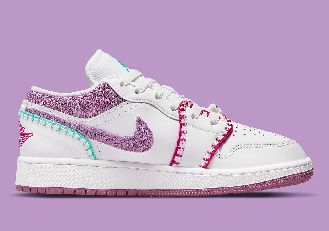 Air Jordan 1 Low White Light Bordeaux