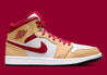 Jordan 1 Mid Light Cardinal Curry 