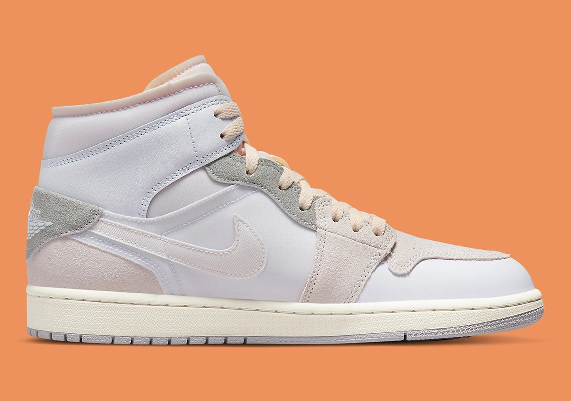 Air Jordan 1 Mid SE Craft Inside Out White Grey