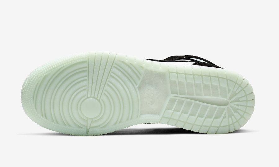 Air Jordan 1 Mid White Black Teal Tint
