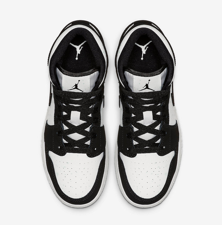 Air Jordan 1 Mid White Black Teal Tint
