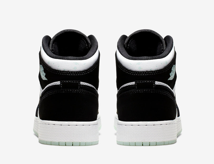 Air Jordan 1 Mid White Black Teal Tint