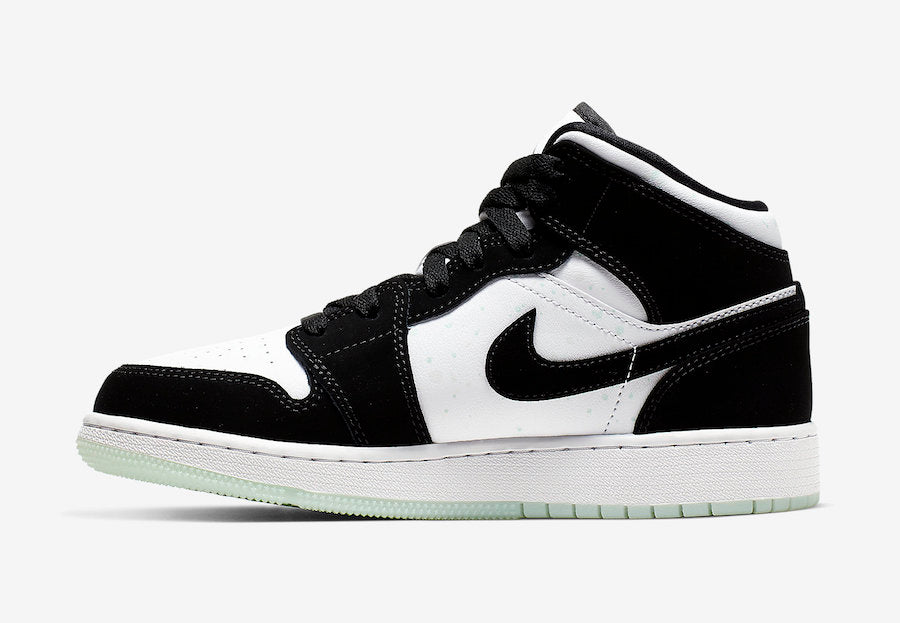Air Jordan 1 Mid White Black Teal Tint