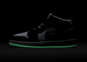 Air Jordan 1 Mid White Black Teal Tint