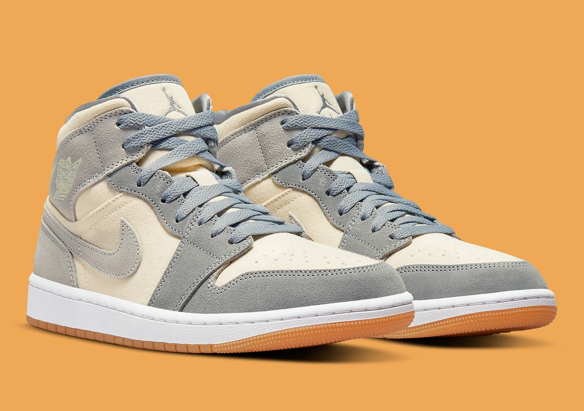 Air Jordan 1 Mid Coconut Milk Particle Grey