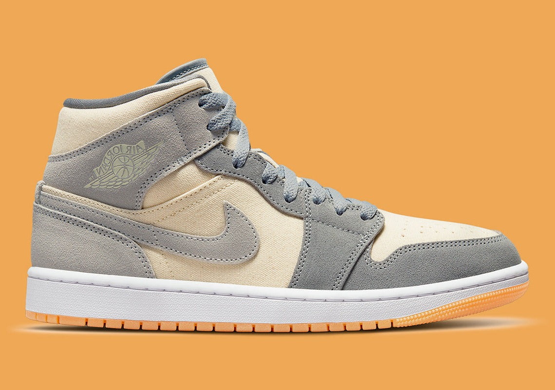 Air Jordan 1 Mid Coconut Milk Particle Grey