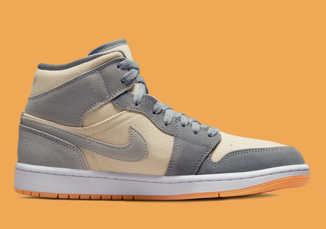 Air Jordan 1 Mid Coconut Milk Particle Grey