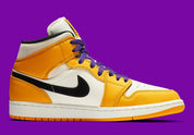 Jordan 1 lakers vu de côté