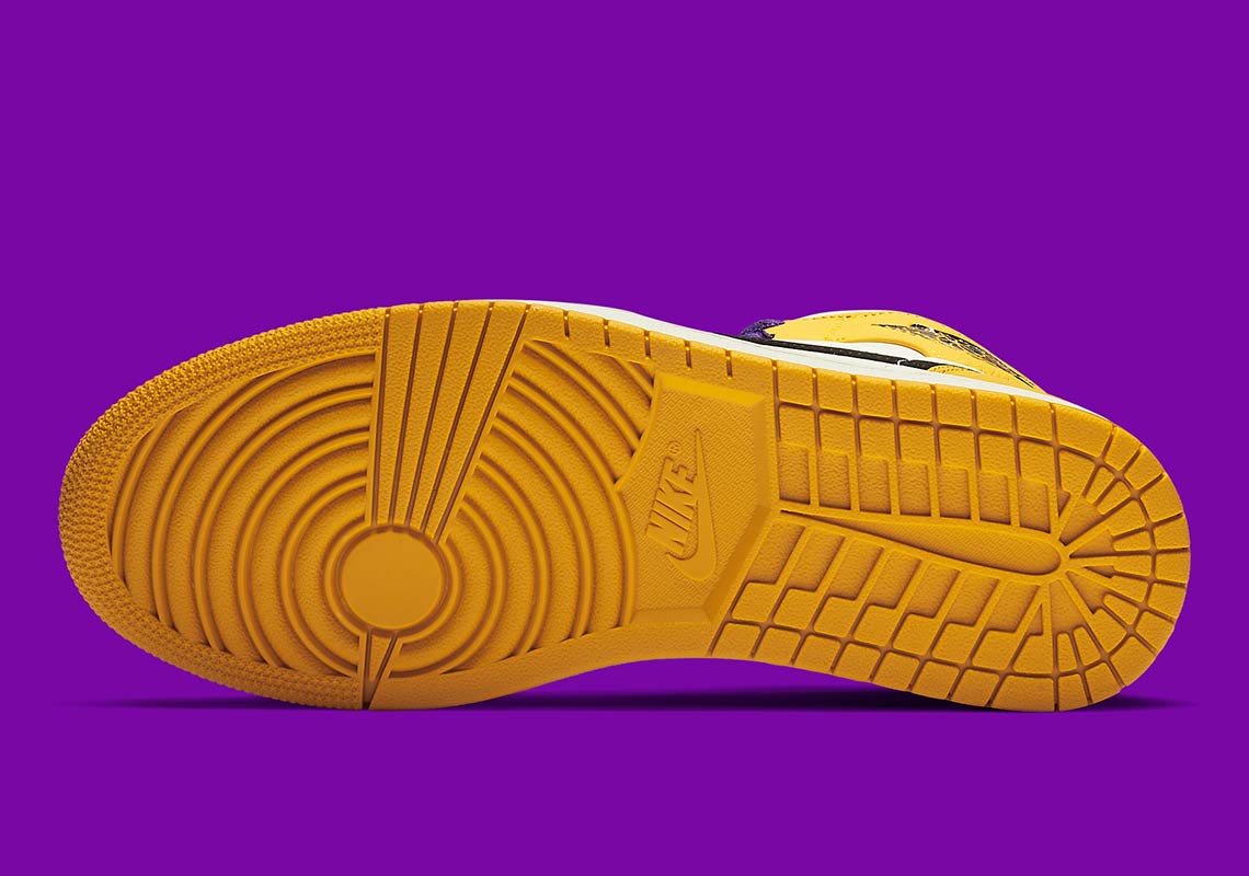 Jordan 1 lakers semelle