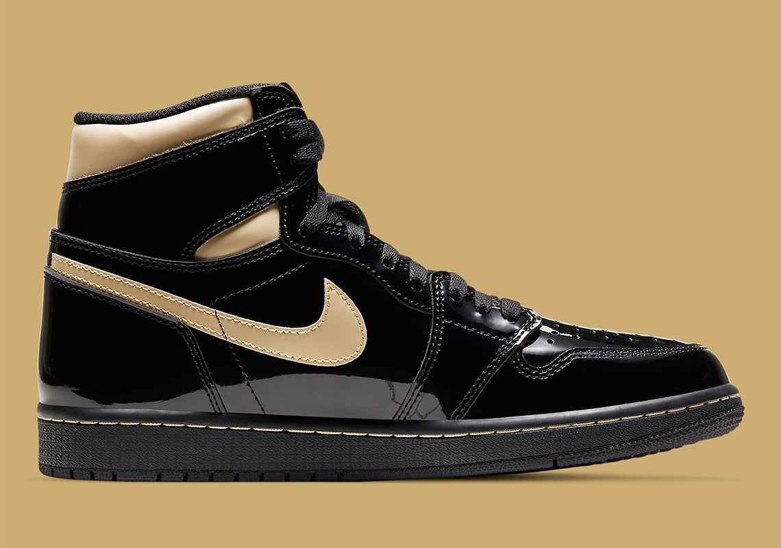 Nike air jordan 1 gold black outlet