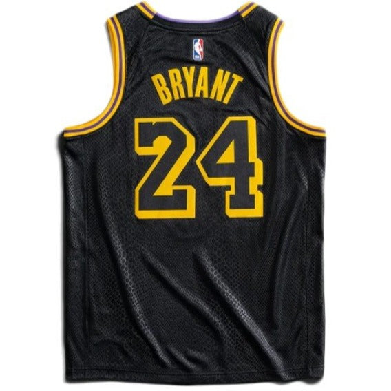 Nike Los Angeles Lakers Kobe Bryant Black Mamba City Edition Swingman Jersey Black/Gold