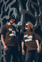 T-shirt - "Cop Your Dreams" marron