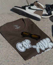 T-shirt - "Cop Your Dreams" marron