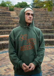 Sweat à capuche - "Cop Your Dream" Kaki