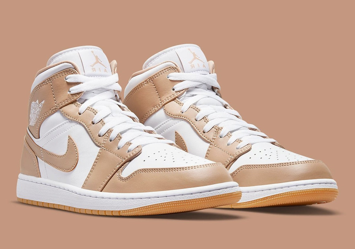 Jordan 1 Mid tan gum