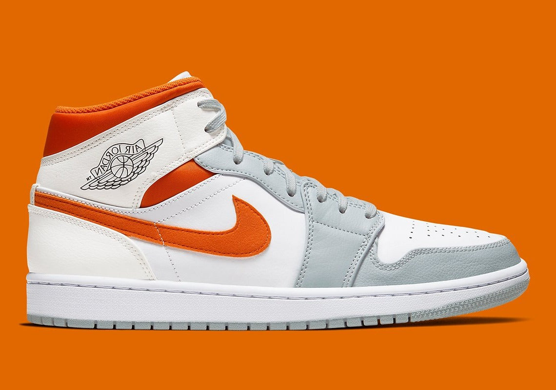 Jordan 1 Mid Starfish Pure Platinum