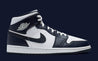 Jordan 1 Mid White Metallic Gold Obsidian