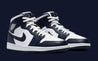 Jordan 1 Mid White Metallic Gold Obsidian