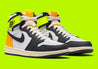 Jordan 1 Retro High White Black Volt University Gold