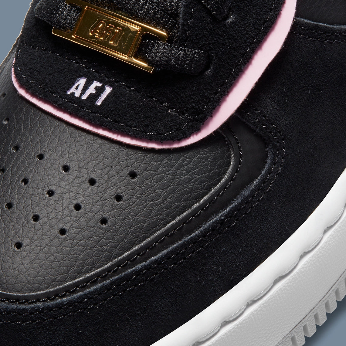 Nike Air Force 1 Shadow Black Light Arctic Pink Claystone Red