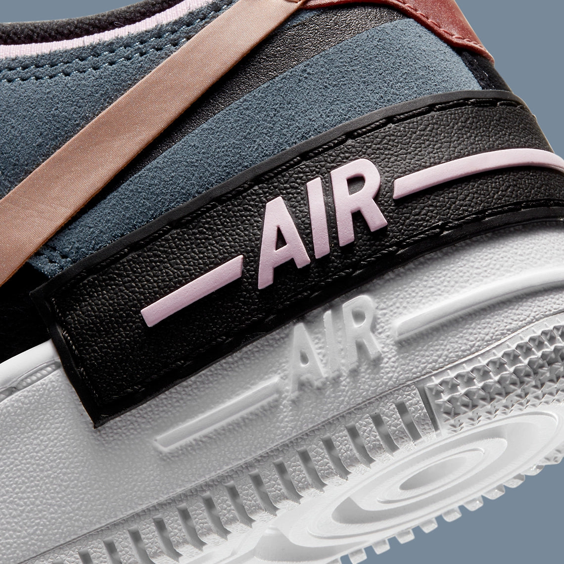 Nike Air Force 1 Shadow Black Light Arctic Pink Claystone Red