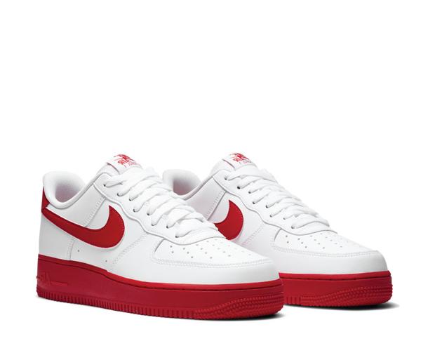 Nike - Air Force 1 Low White Red Midsole