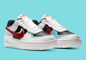 Nike Air Force 1 Shadow Bleached Aqua Chile Red