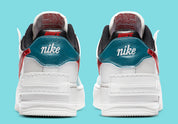 Nike Air Force 1 Shadow Bleached Aqua Chile Red