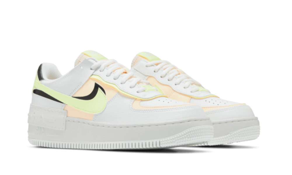Nike Air Force 1 Shadow Summit White Barely Volt Crimson Tint