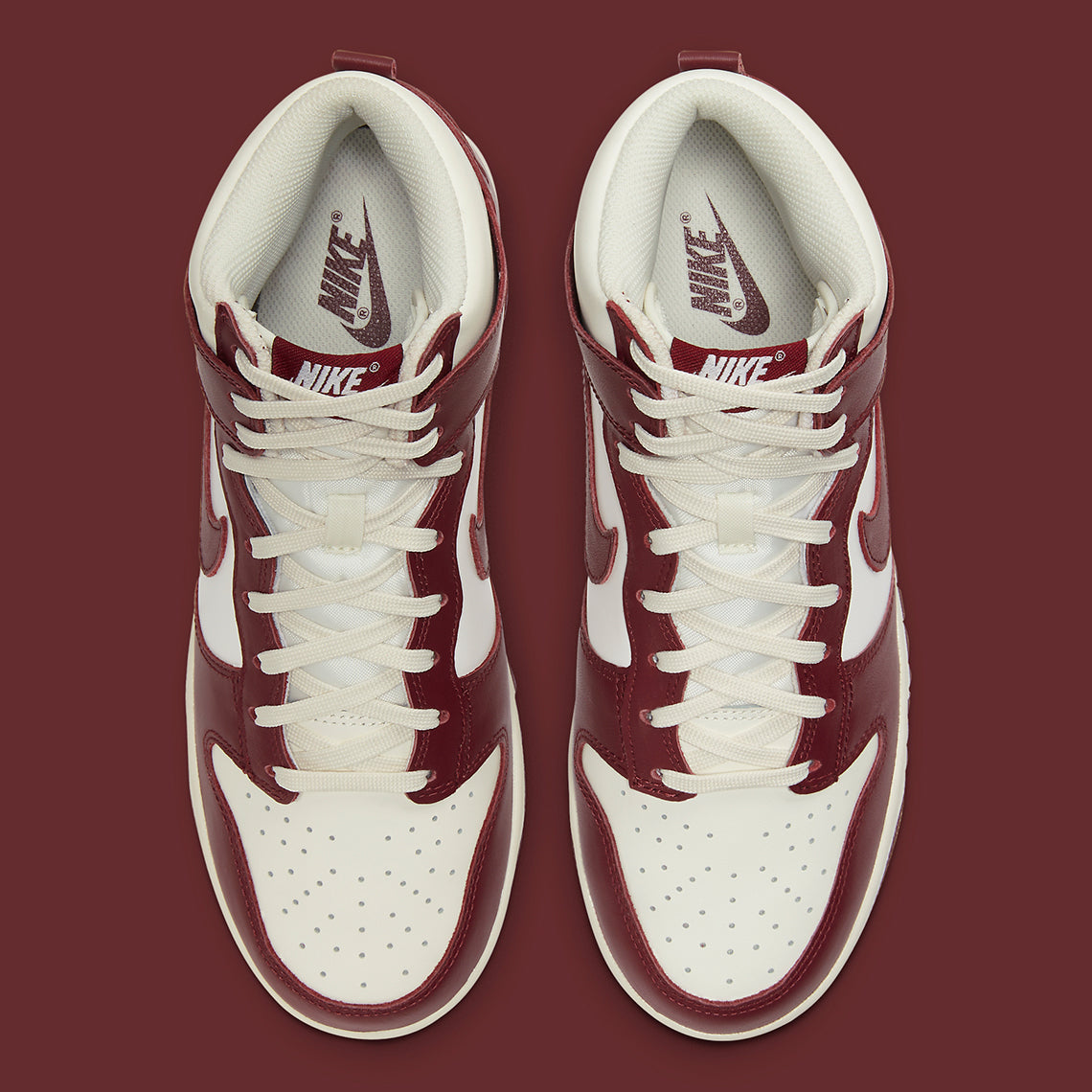 Nike Dunk High Sail Team Red