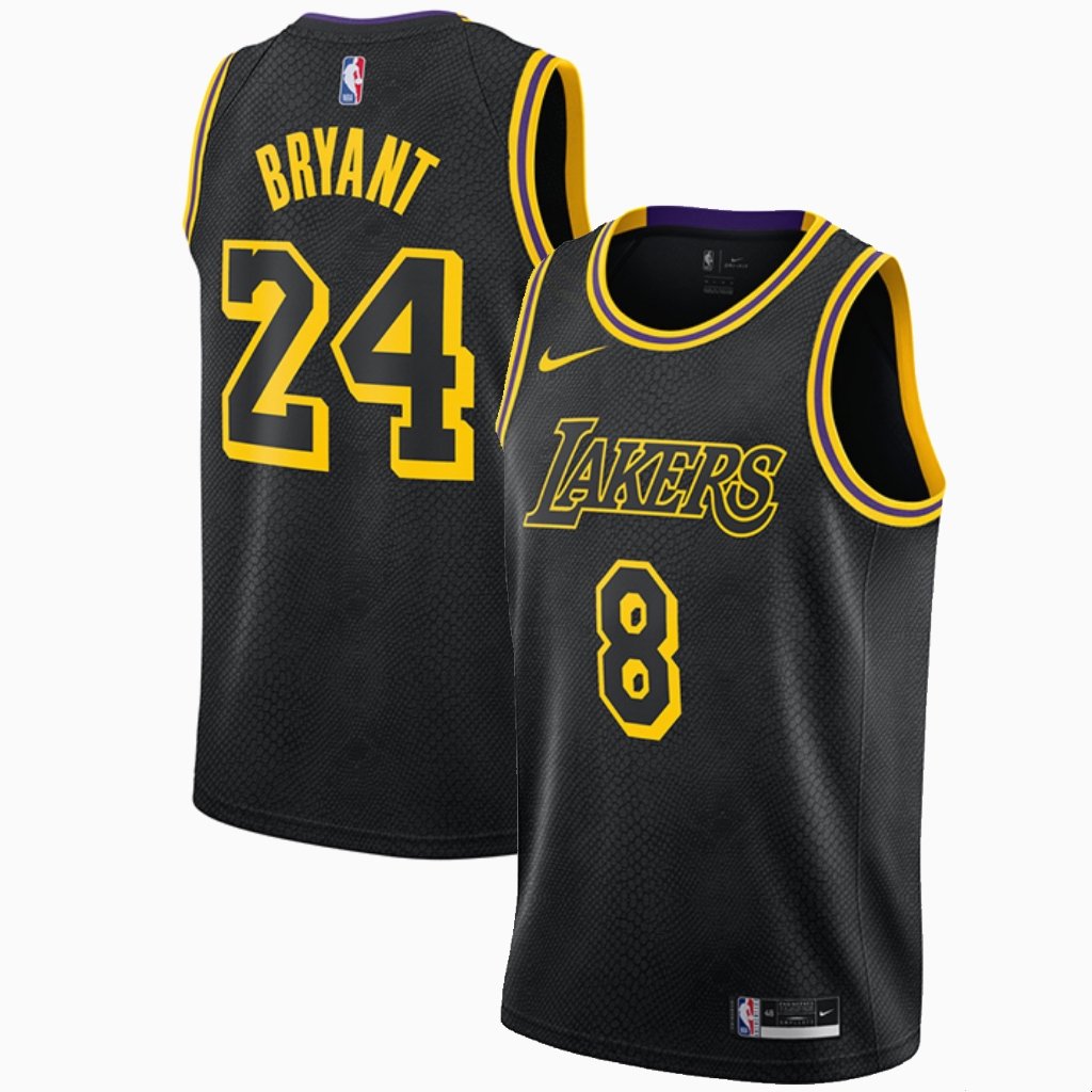 Nike Los Angeles Lakers Kobe Bryant Black Mamba City Edition Swingman Jersey Black/Gold